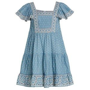 BNWT Sea New York Fernanda Tile Print Blue White Printed Mini Dress Size S !
